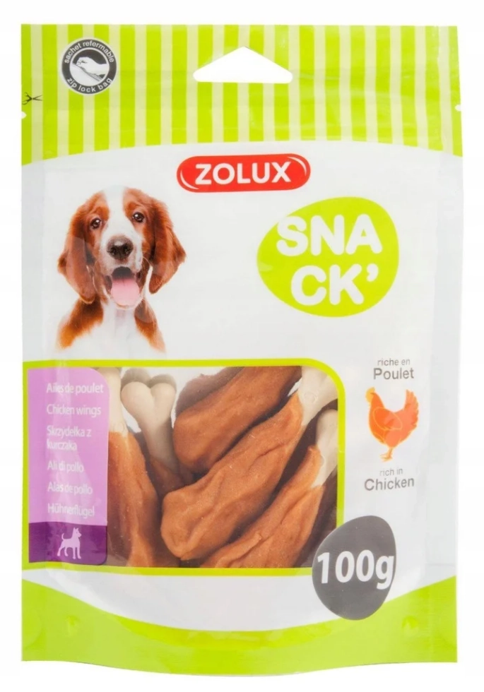 Picture of Zolux Snack Treats Chicken Wings For Dogs 100G