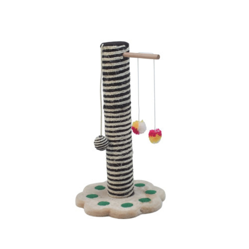 Picture of Camon Two-Color Scratching Post With Toys 30X52Cm