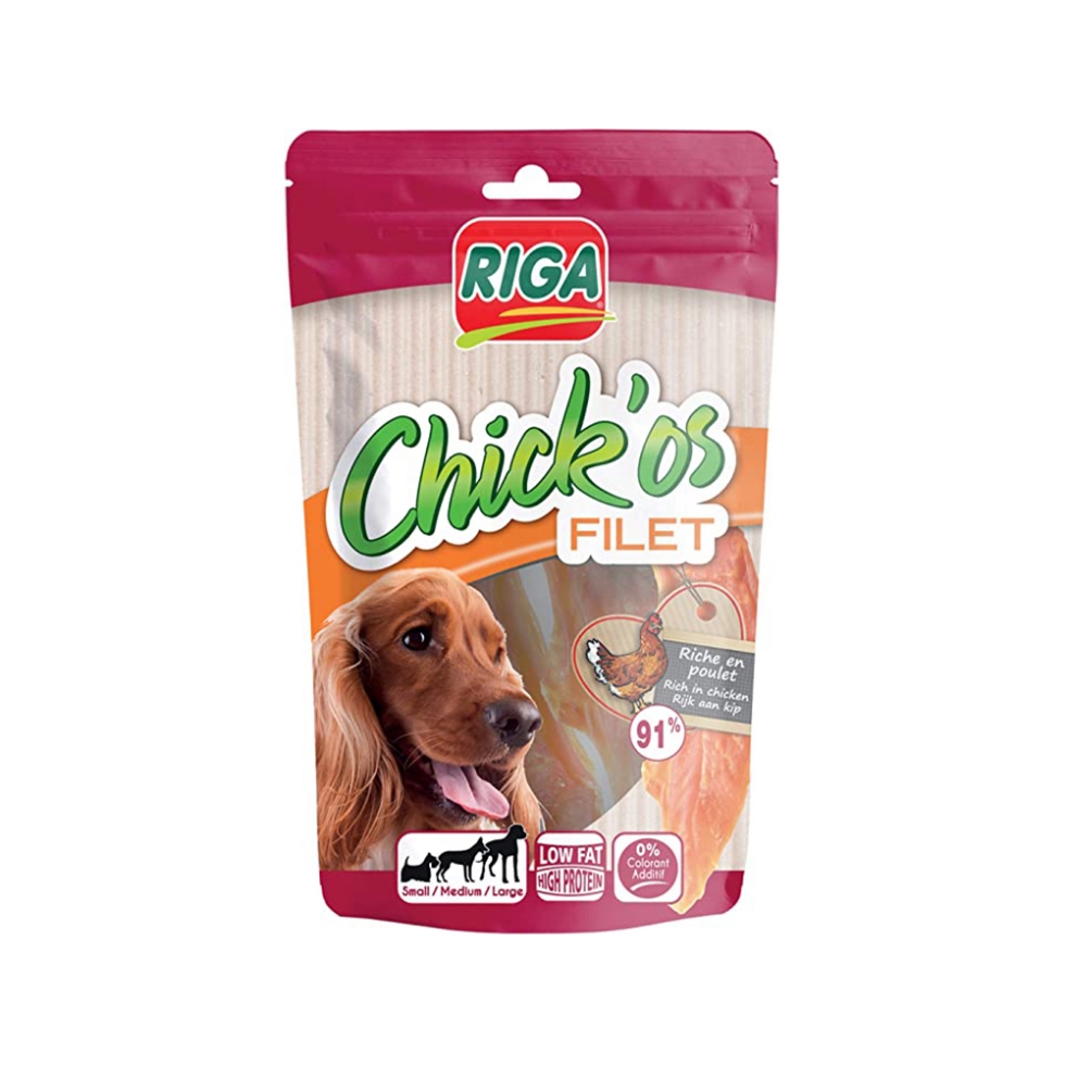 Picture of Riga Chick'Os Filet Chicken Dog Treats - 100g