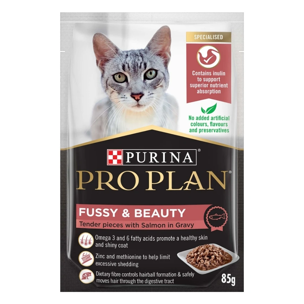 Picture of Purina Proplan Cat Fussy, Beauty Tender pieces 85gm